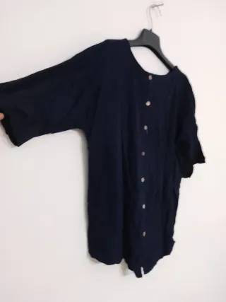 Camicetta donna blu con bottoni