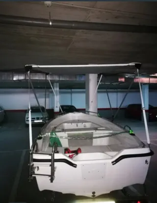 Barco con remolque y motor