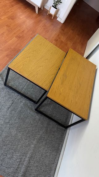 Tavoli da salotto in legno e metallo