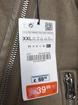 Chaquetón Zara Mujer XXL