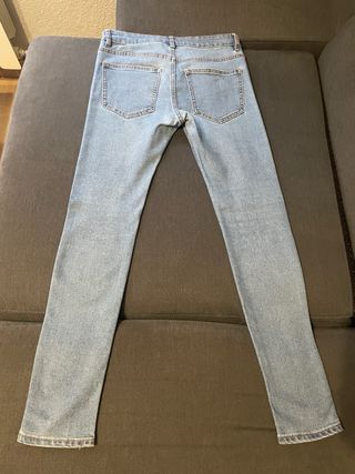 Pantalones Azules Oscuros Bershka - Talla S