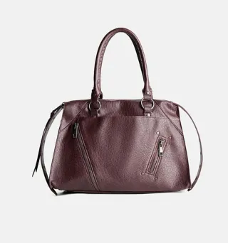 Bolso burdeos vintage biker