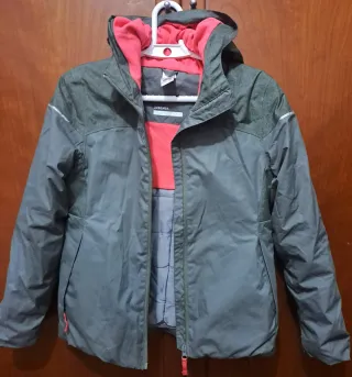 Chaqueta Quechua Niña Verde y Rosa