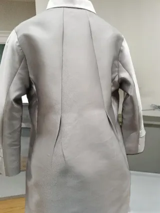 Abrigo fiesta Bona B.h gris plateado talla única