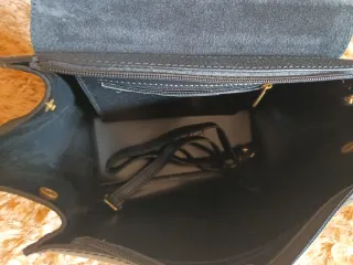 Bolso Piel Negro y Multicolor