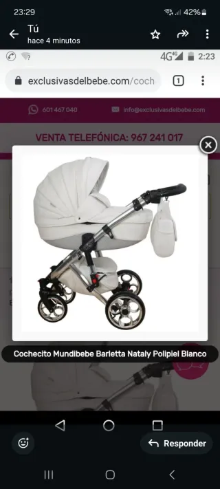 Cochecito 3 piezas semi nuevo