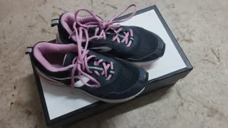 Scarpe donna Kalenji nere e rosa