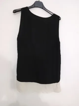 Canottiera CAMATEU nera e bianca