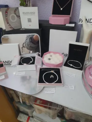 Pulsera Pandora Corazón Dorado Plata