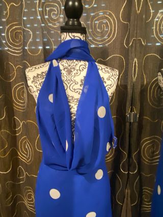 Vestido Zara azul con topos