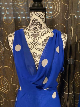 Vestido Zara azul con topos