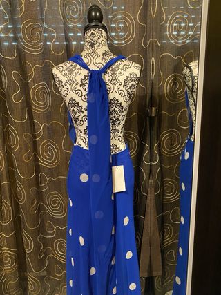 Vestido Zara azul con topos