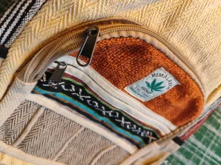 Mochila Himalayan Nepal Cáñamo. Nueva sin estrenar