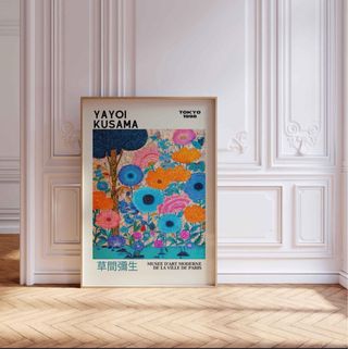 Poster Yayoi Kusama Fiori Colorati Tokyo 1998