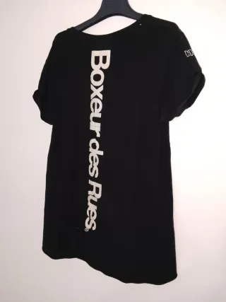 Maglietta Boxer nera con stampa