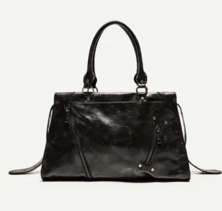 Bolso de hombro negro city bag estilo vintage