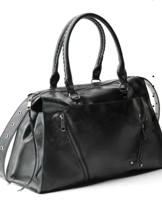 Bolso de hombro vintage negro bowling