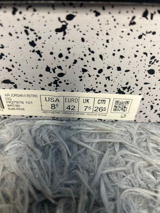 Jordan 5 Retro Blanco y Rojo