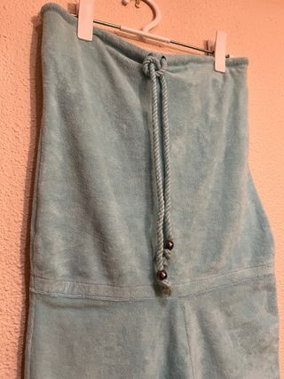 Mono azul tela toalla