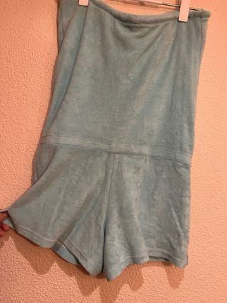 Mono azul tela toalla