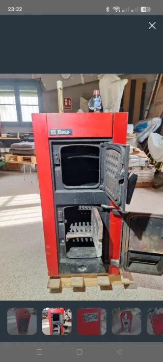 Caldera de leña Roca