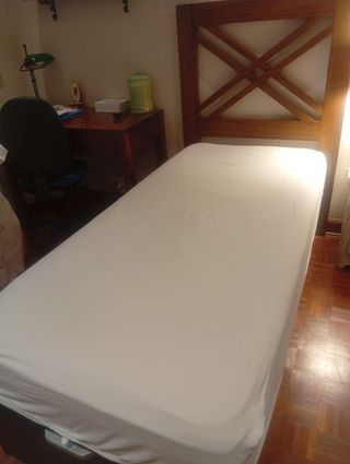 Somier abatible y cabecero de madera