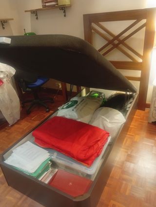 Somier abatible y cabecero de madera