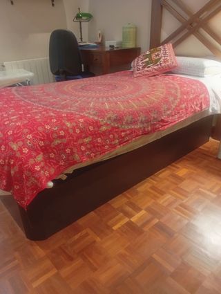 Somier abatible y cabecero de madera