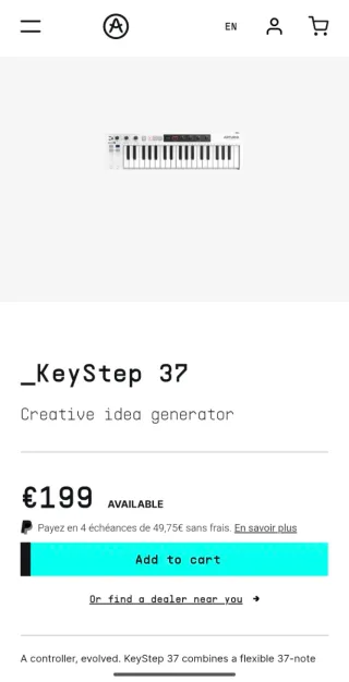 Arturia KeyStep 37 Controlador MIDI