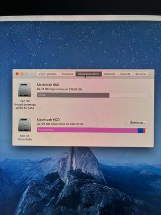 Ordenador iMac 21.5 12GB RAM SSD + HDD