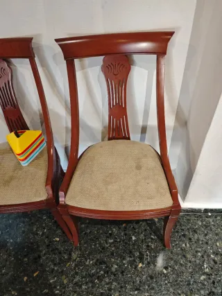 Mueble de salón antiguo madera y mármol