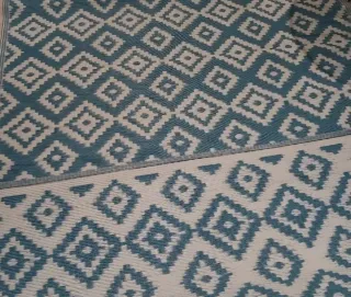 Alfombra exterior turquesa 120x180