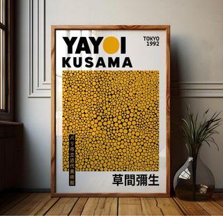 Yayoi Kusama – Poster Astratto Giallo | Arte Mural