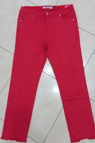 Pantaloni rossi elasticizzati taglia 46