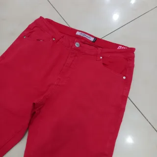 Pantaloni rossi elasticizzati taglia 46
