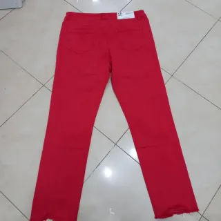 Pantaloni rossi elasticizzati taglia 46