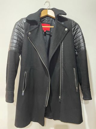 Abrigo 3/4 Mango Negro