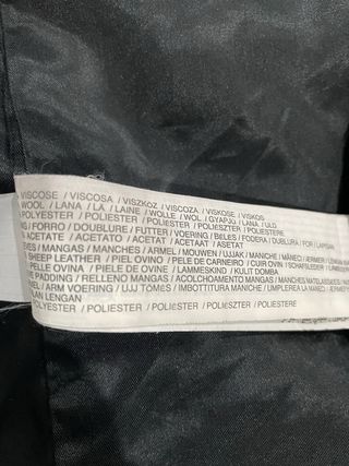 Abrigo 3/4 Mango Negro