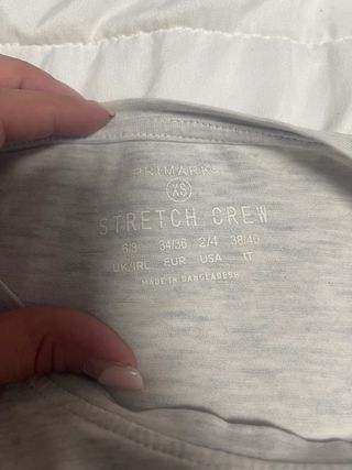 Camiseta gris manga larga Primark Talla XS