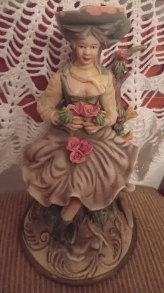 Mesa consola y espejo dorado bambú