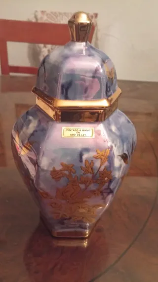 Mesa consola y espejo dorado bambú