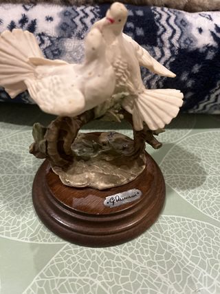 Palomas de porcelana Capodimonte
