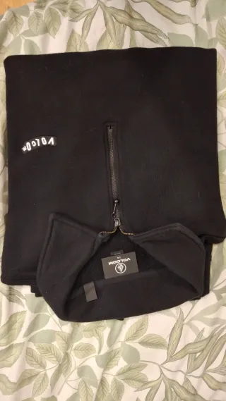 Sudadera Volcom Negra Media Cremallera Talla L