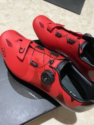 Zapatillas Ciclismo Carretera DPV Roja T45