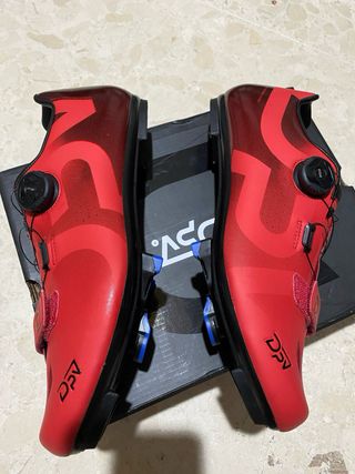 Zapatillas Ciclismo Carretera DPV Roja T45