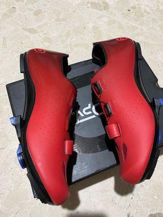 Zapatillas Ciclismo Carretera DPV Roja T45