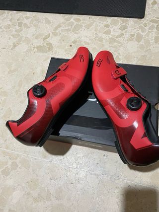 Zapatillas Ciclismo Carretera DPV Roja T45