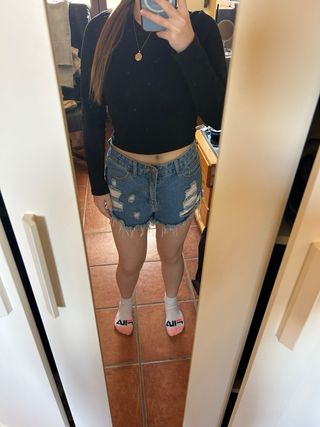 pack de 2 shorts vaqueros negros y azules