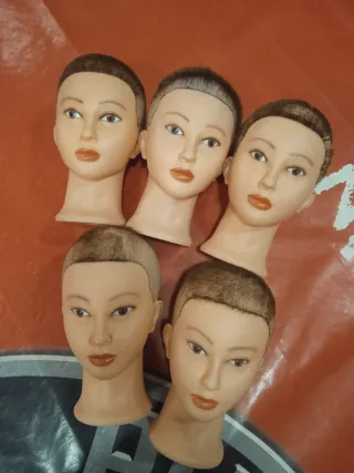 5 Cabezas de Maniquí para Peluquería