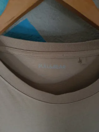 Camiseta Pull&Bear Oversize Beige Talla L